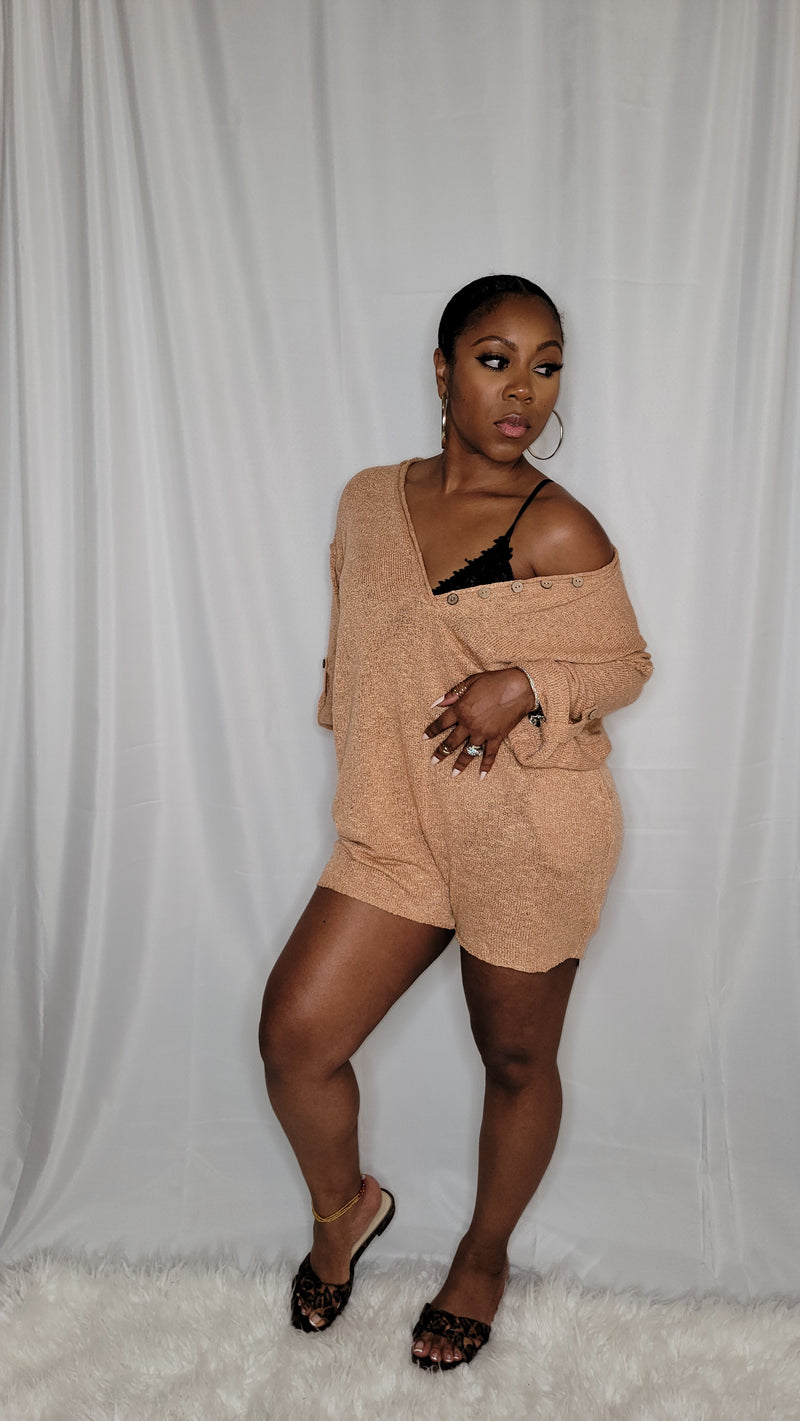 Shawny Peach Oversized Jumpsuit