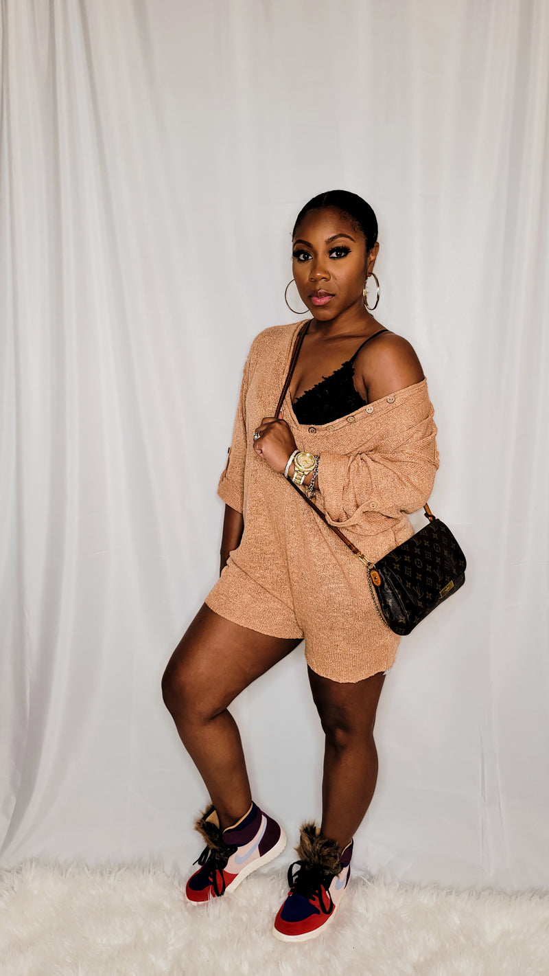 Shawny Peach Oversized Jumpsuit