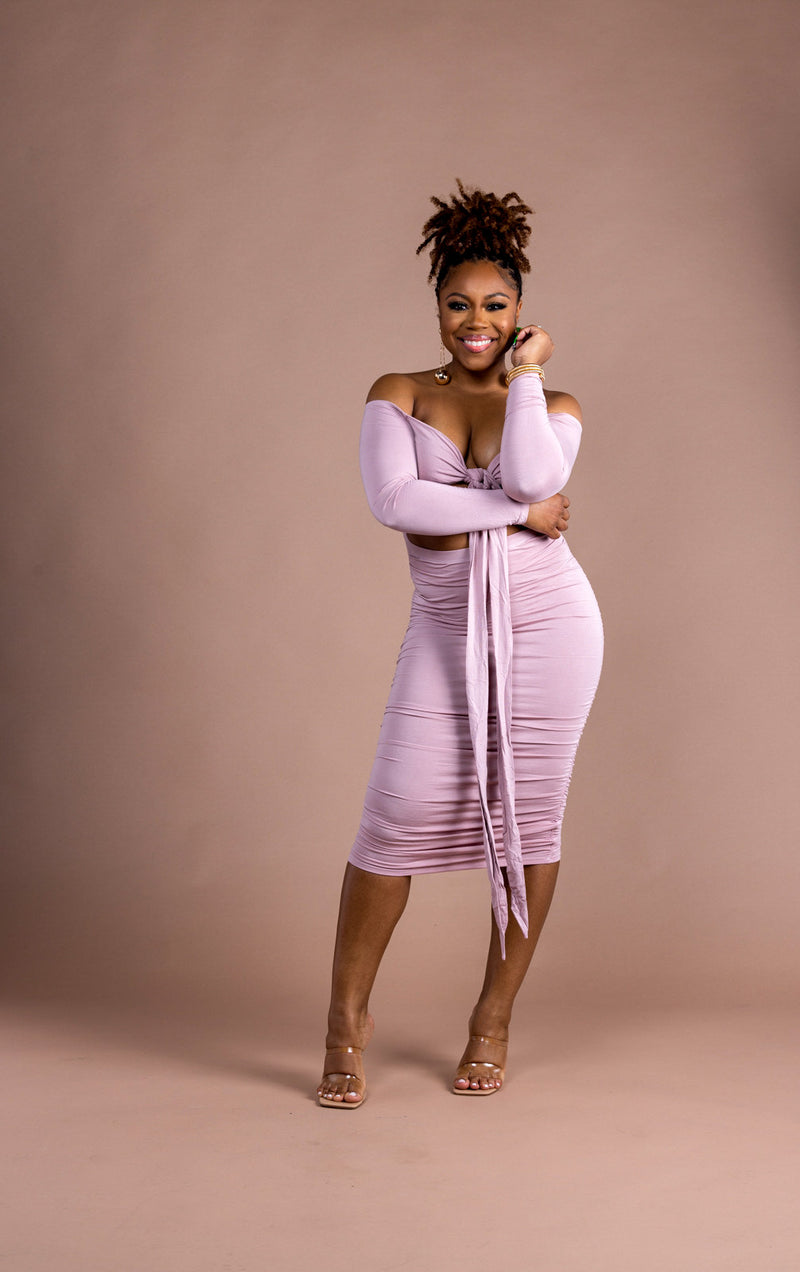 Erin Off Shoulder Midi